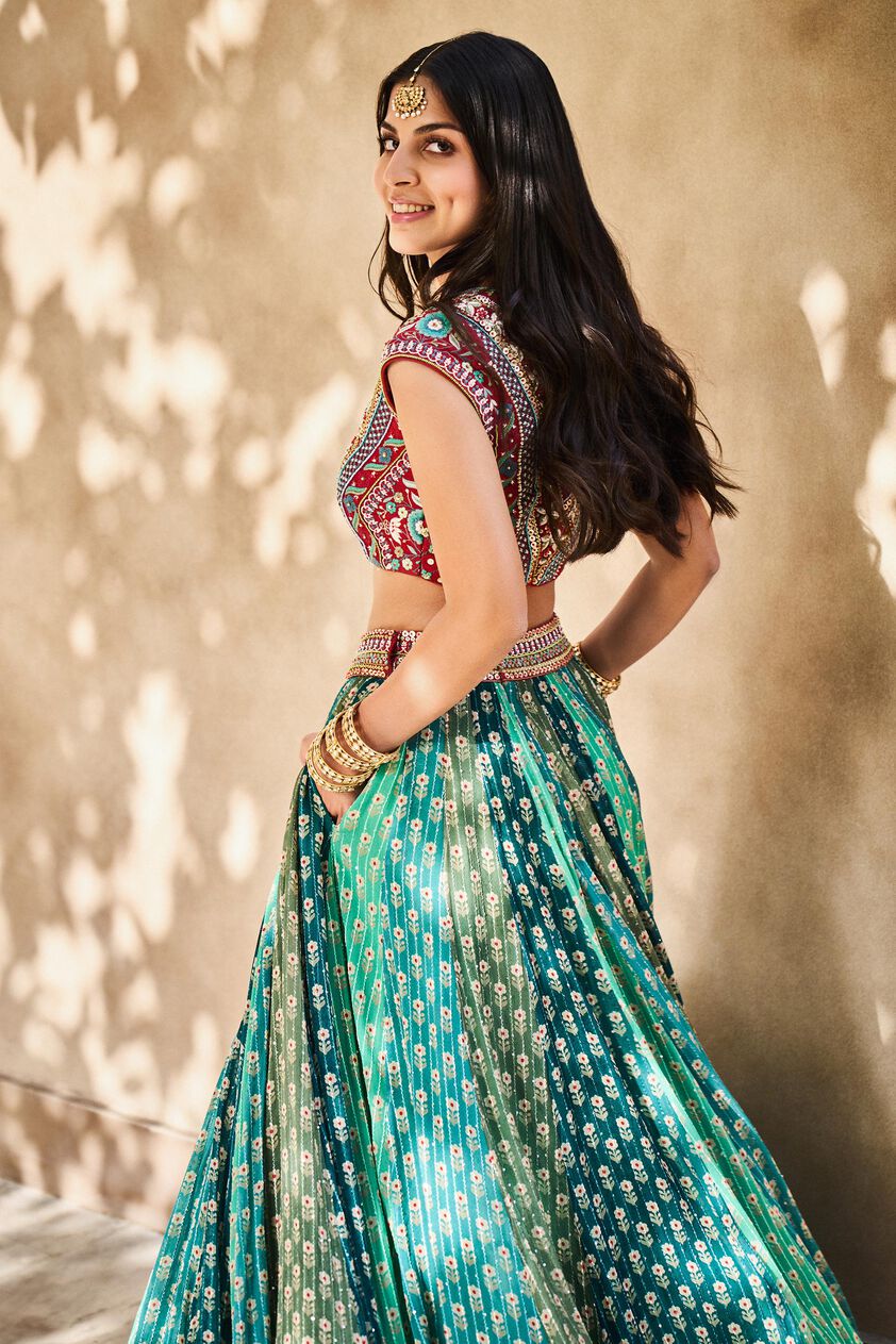 Kavi Lehenga - Sage, Sage, image 4